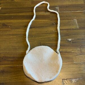 Vintage Walburg Pearl White Beaded Circle Round Bag Shoulder Flawed